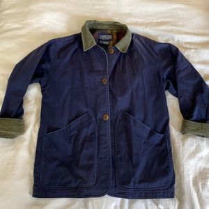Vintage Lands End Barn Coat with Flannel Lining